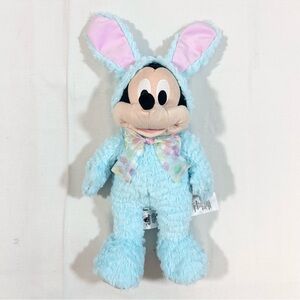 NWT Disney Store Mickey Mouse 2022 Easter Bunny Plush Fuzzy Soft 18” Tall Dots